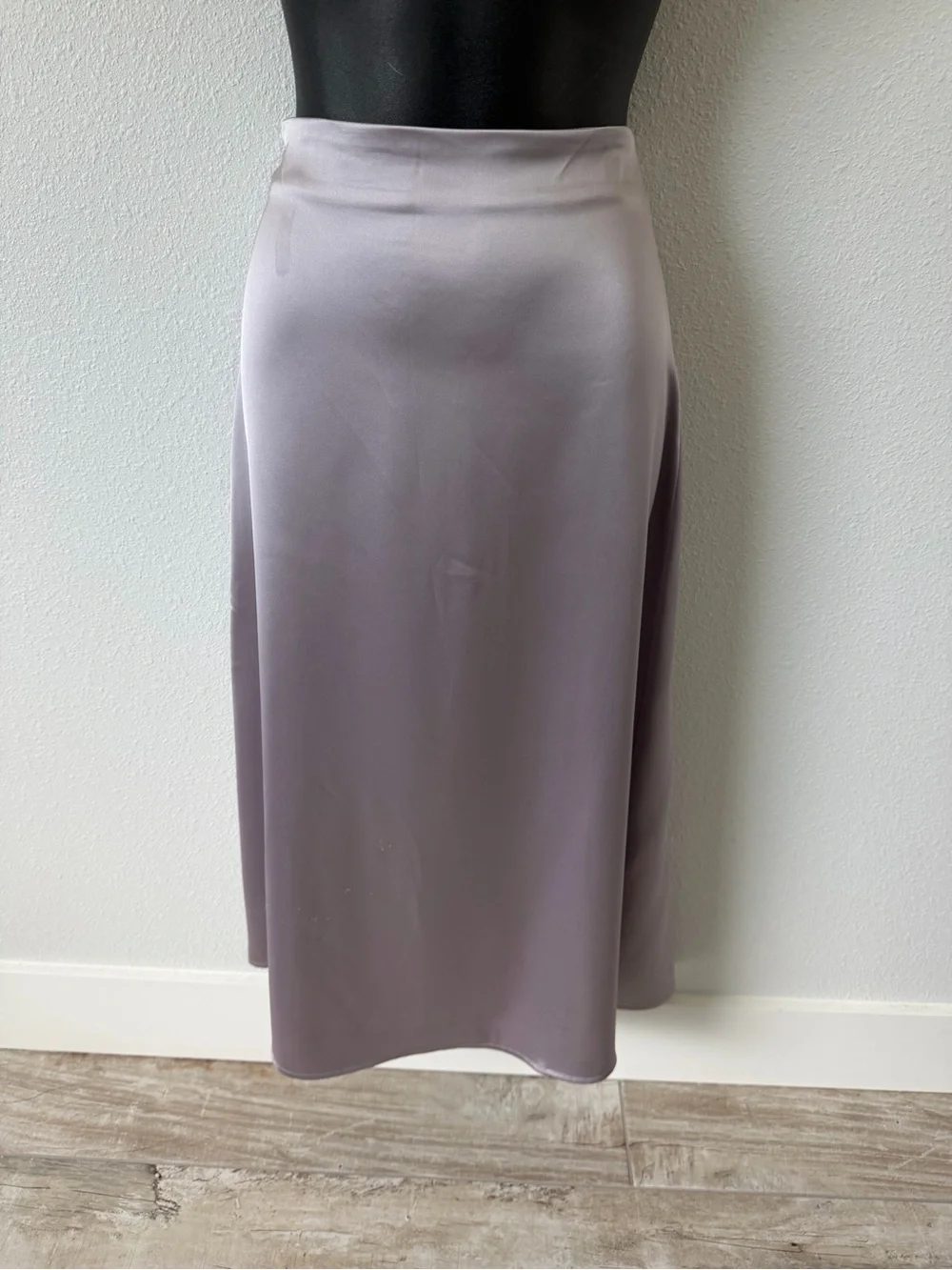 Ludlow Satin Lavender Midi Skirt